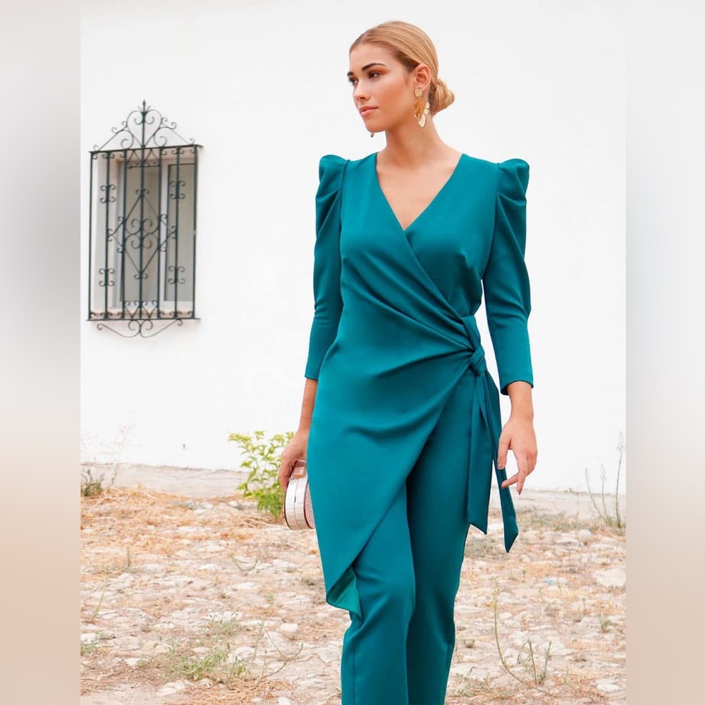 Elegant Teal Jumpsuit